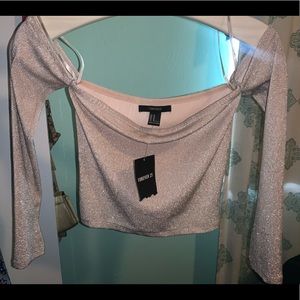 Sparkling Off the shoulder crop top